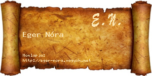 Eger Nóra névjegykártya