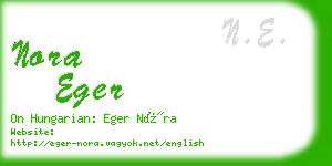 nora eger business card